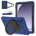 thumbnail image 1 of Case for Samsung Galaxy Tab A11,Anti drop silicone+PC Layer Protective Case 360 ° Rotating Bracelet Handle Stand ,Shoulder Strap, Heavy Duty Shockproof Tablet Case,Blue Black,For Galaxy Tab A11, 1 of 7
