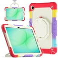 thumbnail image 1 of Case for Samsung Galaxy Tab A11 Plus 11 inch 2025 Release, 360 Rotating Stand Handle Shoulder Strap Heavy Duty Shockproof Cover, Rainbow Red, 1 of 7