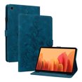 thumbnail image 1 of Case for Samsung Galaxy Tab A7 10.4" 2020 SM-T500 / SM-T505, Flower Pattern PU Leather Multi-Angle Viewing Stand Shockproof Flip Case with Card Slot Magnetic Clasp Pencil Slot Auto Sleep/Wake,Darkblue, 1 of 11