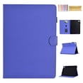 thumbnail image 1 of Case for Samsung Galaxy Tab A7 10.4" 2020 SM-T500 / SM-T505 / SM-T505N, Carbon Fiber Texture PU Leather Multi-Angle Viewing Stand Shockproof Flip Case with Card Slots Magnetic Clasp, Purple, 1 of 6