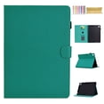 thumbnail image 1 of Case for Samsung Galaxy Tab A7 10.4" 2020 SM-T500 / SM-T505 / SM-T505N, Carbon Fiber Texture PU Leather Multi-Angle Viewing Stand Shockproof Flip Case with Card Slots Magnetic Clasp, Light Green, 1 of 6