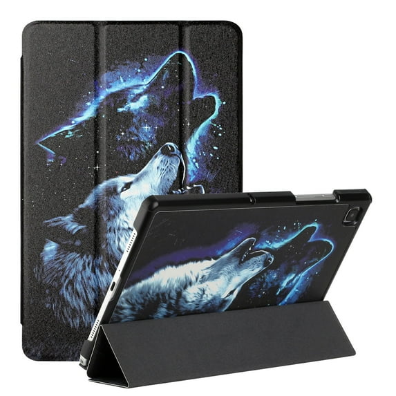 Case for Samsung Galaxy Tab A7 10.4 Inch Tablet 2020 Model SM-T500/T505/T507 - Slim Lightweight Smart Shell Folding Stand Leather Cover with Auto Wake/Sleep, Wolf