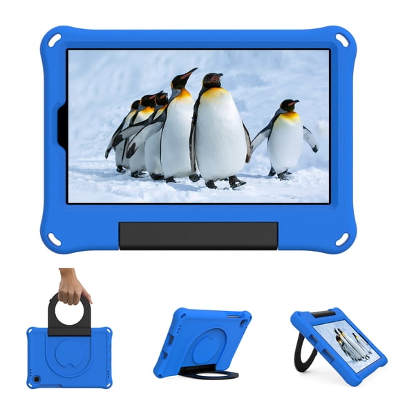 Case for Samsung Galaxy Tab A7 Lite 2021(8.7 inch), Allytech Slim Kidsproof Foldable Handle Viewing Stand Durable Skid-Proof EVA Protective Case for Samsung Tab A7 Lite SM-T220/T225/T227 2021, Blue