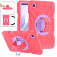 thumbnail image 1 of Case for Samsung Galaxy Tab A7 Lite 8.7" 2021, Military Grade Triple-Layers Drop Protection Tablet Case with Rotation Kickstand & Adjustable Hand Strap & Shoulder Strap & Pencil Holder, Redpurple, 1 of 12