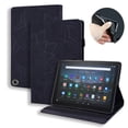 thumbnail image 1 of Case for Samsung Galaxy Tab A8 10.5" 2022 SM-X200/X205, Multi-Angle Viewing Folio Stand Smart Shell Embossed Pattern PU Leather Cover with Auto Sleep/Wake Pencil Holder Card Slot Case, Black, 1 of 15