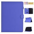 thumbnail image 1 of Case for Samsung Galaxy Tab A8 10.5 inch (2022) SM-X200 / SM-X205 / SM-X207, Carbon Fiber Texture PU Leather Multi-Angle Viewing Stand Shockproof Flip Case with Card Slots Magnetic Clasp, Purple, 1 of 6