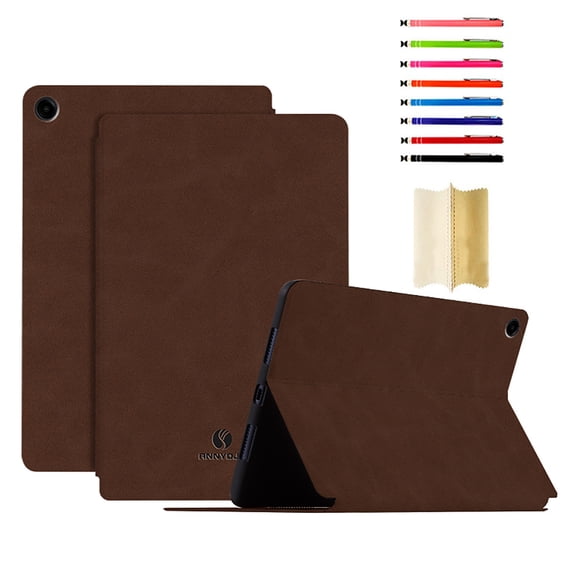 Case for Samsung Galaxy Tab A9+ 11.0" 2023 SM-X210/SM-X215/SM-X216B, Luxury Premium PU Leather Magnetic Auto Sleep / Wake Function Kickstand Light and Thin Shockproof Folio Flip Case Cover, Brown