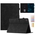 thumbnail image 1 of Case for Samsung Galaxy Tab A9 8.7" 2023 SM-X110 / SM-X115, Embossed PU Leather Folio Stand Cover Drop Protective with Auto Wake/Sleep & Card Slots & Pen Holder for Galaxy Tab A9 8.7" 2023 - Black, 1 of 5