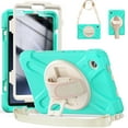 thumbnail image 1 of Case for Samsung Galaxy Tab A9 8.7" 2023 SM-X110 / SM-X115, Kids Friendly Rugged Cover Built-in 360° Rotatable Stand-Hand/Shoulder Strap/Pencil Holder for Samsung Galaxy Tab A9, Mintgreen, 1 of 19