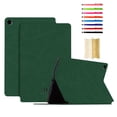 thumbnail image 1 of Case for Samsung Galaxy Tab A9 8.7" 2023 SM-X110 / SM-X115, Luxury Premium PU Leather Magnetic Auto Sleep / Wake Function Kickstand Light and Thin Shockproof Folio Flip Case Cover, Darkgreen, 1 of 6