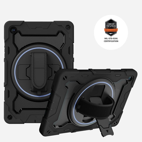 Case for Samsung Galaxy Tab A9 8.7" (2023), Shockproof Case with [Hidden Kickstand] [Hand Strap] Kids Friendly Protective Tablet Cover for Samsung Galaxy Tab A9 8.7" (2023), Black