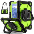 thumbnail image 1 of Case for Samsung Galaxy Tab A9 8.7 Inch 2023 Model (SM-X110/X115/X117) Contrast Color Multi-functional Cover With 360 Rotating Stand and Shoulder Strap, 1 of 8