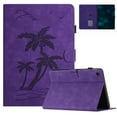 thumbnail image 1 of Case for Samsung Galaxy Tab A9+/ A9 Plus Case 11" 2023 (SM-X210/X216/X218) Released,PU Leather Embossed Coconut Tree Slim Case with Pencil Holder Card Slot Protective Smart Cover,Purple, 1 of 6