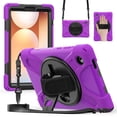 thumbnail image 1 of Case For Samsung Galaxy Tab A9+,Anti Drop Silicone+PC Layer Protective Case Handle Stand ,Shoulder Strap, Heavy Duty Shockproof Three Proof Tablet Protective Case,Purple,For Galaxy Tab A9+, 1 of 10