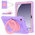thumbnail image 1 of Case for Samsung Galaxy Tab A9,Anti drop silicone+PC Layer Protective Case 360 ° Rotating Bracelet Handle Stand ,Shoulder Strap, Heavy Duty Shockproof Tablet Case,Purple,For Galaxy Tab A9, 1 of 7