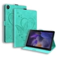 thumbnail image 1 of Case for Samsung Galaxy Tab A9 Plus 11.0" (2023) SM-X210/X215/X216, Multi-Angle Viewing Stand Cover with Card Slots, Heart Love Pattern PU Leather Flip Protective Tablet Case, Green, 1 of 9