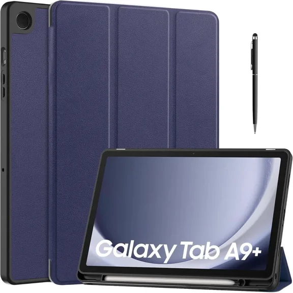 Case for Samsung Galaxy Tab A9 Plus 11 Inch 2023 SM-X210/X215/X216/X218, Slim Smart Stand Cover Protective Cover with Pencil Holder, Stand, Universal Stylus Pen