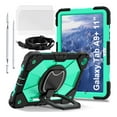 thumbnail image 1 of Case for Samsung Galaxy Tab A9+ with Screen Protector/Capacitive Pen/Shoulder Strap/Handle Grip/Rotating Kickstand/Pencil Holder, 3-Layer Armor Cover Drop/Shock Proof Kids, 1 of 8
