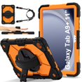 thumbnail image 1 of Case for Samsung Galaxy Tab A9+ / Tab A9 Plus 11 inch 2023 Model (SM-X210/X216/X218) Contrast Color Multi-functional Cover With Wrist Chain and Shoulder Strap, 1 of 7