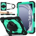 thumbnail image 1 of Case for Samsung Galaxy Tab A9+ / Tab A9 Plus 11 inch 2023 Model (SM-X210/X216/X218) Contrast Color Multi-functional Cover With Wrist Chain and Shoulder Strap, 1 of 7