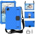 thumbnail image 1 of Case for Samsung Galaxy Tab A9+ / Tab A9 Plus 11 inch 2023 Model (SM-X210/X216/X218) Lightweight Contrast Color Cover With Wrist Chain and Shoulder Strap, 1 of 6