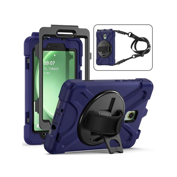 Case for Samsung Galaxy Tab Active 5 / Active 3 8.0 inch 2024 2020 SM-X300/X306B/T570/T575/T577 Shockproof Cover with Pencil Holder, Kickstand, Handle & Shoulder Strap