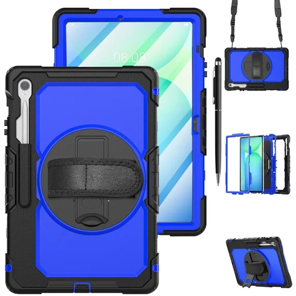 Case for Samsung Galaxy Tab Galaxy Tab S10 FE Plus 13.1 inch 2025 SM-X620/X626B/X626, Shockproof Protective Case with Screen Protector, Stand, Hand/Shoulder Strap Pen Holder,Stylus Pen