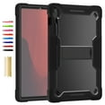 thumbnail image 1 of Case for Samsung Galaxy Tab S10 FE Plus 13.1" 2025 SM-X620/SM-X626/SM-X626B, Heavy Duty Shockproof Rugged Case with Stylus Holder & Built-in Stand Cover for Kids Girls Boys, Black, 1 of 8