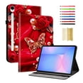 thumbnail image 1 of Case for Samsung Galaxy Tab S10 FE Plus 13.1" 2025 SM-X620/SM-X626/SM-X626B, Slim Kickstand PU Leather Pattern Card Slots Elastic Band Stylus Slot Protective Heavy Duty Protection Folio Cover - B, 1 of 7