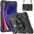 thumbnail image 1 of Case for Samsung Galaxy Tab S10 FE/ S9 FE 5G 10.9 Inch/Tab S9 11 Inch, Heavy Duty Shockproof Protective Case with Screen Protector, 360° Rotating Stand, Hand/Shoulder Strap, 1 of 9