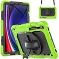 thumbnail image 1 of Case for Samsung Galaxy Tab S10 FE/ S9 FE 5G 10.9 Inch/Tab S9 11 Inch, Heavy Duty Shockproof Protective Case with Screen Protector, 360° Rotating Stand, Hand/Shoulder Strap, 1 of 9