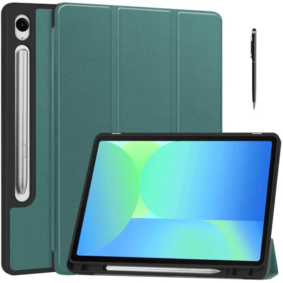 Case for Samsung Galaxy Tab S10 Lite / S10 FE / S9 FE 10.9 Inch, Slim Smart Cover Lightweight Hard Shell Protective Cover with Multi-Angle Stand, Universal Stylus Pen