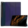 thumbnail image 1 of Case for Samsung Galaxy Tab S10 Ultra 14.6" 2024, Folio Tri-fold Stand Smart PU Leather / Hard Back Cover with Auto Wake/Sleep Magnetic Ligthweight Slim Fit Drop Protective for Tab S10 Ultra, Darkblue, 1 of 11