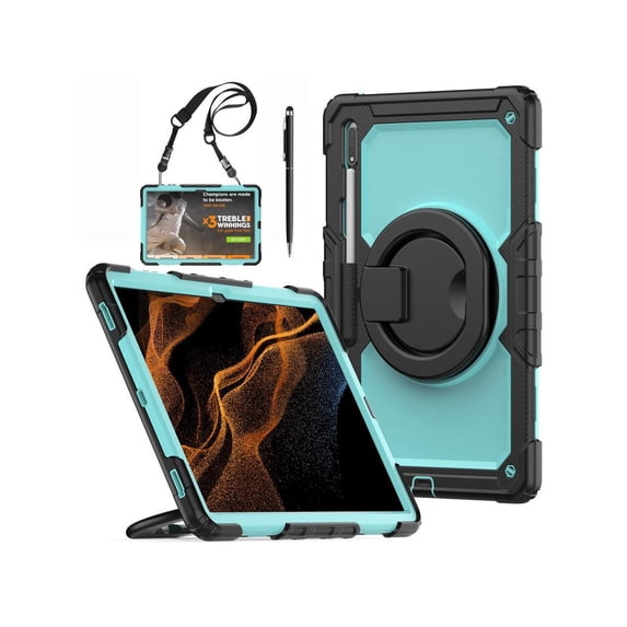 Case for Samsung Galaxy Tab S10 Ultra 2024 / S9 Ultra 2023 / Galaxy S8 Ultra 14.6 inch Protective Cover with Screen Protector Stylus Pen Pen Holder Hand/Shoulder Strap