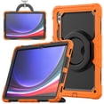 thumbnail image 1 of Case for Samsung Galaxy Tab S10 Ultra 2024/ S9 Ultra/ S8 Ultra 14.6 inch, 360 Rotating Stand Handle Pencil Holder Shoulder Strap Heavy Duty Shockproof Cover, Orange, 1 of 7
