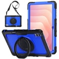 thumbnail image 1 of Case for Samsung Galaxy Tab S11 Ultra 14.6 inch 2025, 360 Rotating Stand Handle Pencil Holder Shoulder Strap Heavy Duty Shockproof Cover, Dark Blue PC, 1 of 7