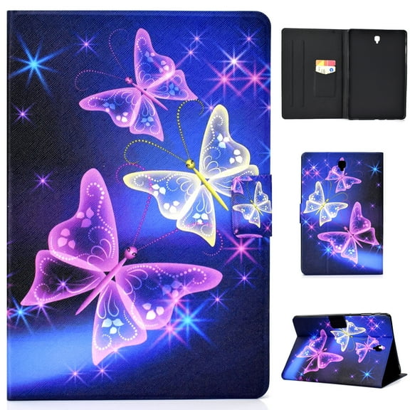 Case for Samsung Galaxy Tab S4 10.5-inch SM-T830 Tablet, Allytech Smart Folio Stand Shell Cover with Auto Sleep Wake Feature for Samsung Galaxy Tab S4 10.5-inch SM-T830 2018 Release, Sparkle Butterfly