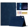 thumbnail image 1 of Case for Samsung Galaxy Tab S6 Lite 10.4" 2020 SM-P615 / SM-P610, Embossed PU Leather Cover Flip with Smart Auto Wake / Sleep Stand Function Pencil Holder and Card Slots & Footgrip Case, Blue, 1 of 5