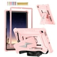 thumbnail image 1 of Case for Samsung Galaxy Tab S6 Lite 10.4" 2024 / 2022 / 2020 with Nylon Shoulder Strap, 3 in 1 Hybrid Heavy Duty Shockproof Silicone PC Tablet Cover with Kickstand Case, Rosegold, 1 of 8