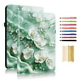 thumbnail image 1 of Case for Samsung Galaxy Tab S6 Lite 10.4" 2024 / 2022 / 2020, Slim Kickstand PU Leather Flower Butterfly Pattern Heavy Duty Protection Folio Cover, with 2 Card Slots & Elastic Band & Stylus Slot - A, 1 of 7