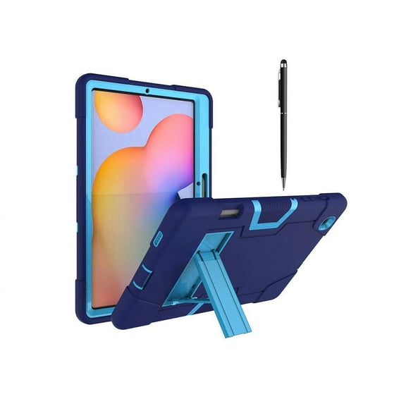 Case for Samsung Galaxy Tab S6 Lite 10.4 Inch 2020/2022 SM-P610/P615/P613/P619 with Kickstand, Heavy Duty Shockproof Protective Cover with Pencil Holder, Stylus Pen