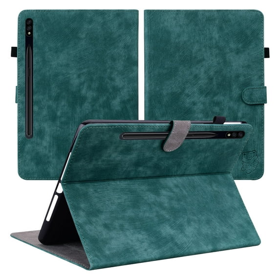 Case for Samsung Galaxy Tab S8 11 inch 2022 (SM-X700/SM-X706)/S7 2020 (SM-T870/T875) with S-Pen Holder, Multiple Angle Kickstand Business Cover, Slim Magnetic Card Slots Tablet Case,Darkgreen