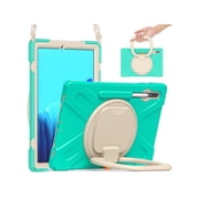 Case for Samsung Galaxy Tab S8 Plus 2022 / S7 Plus 12.4 Inch 2020 SM-X800 SM-X806 SM-T970/T975/T976 with 360 Degree Rotating Handle Stand Bracket Shockproof Cover with Kickstand / Shoulder Strap