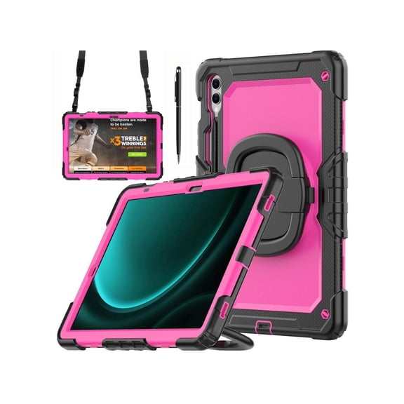 Case for Samsung Galaxy Tab S9 11 inch 2023 / S9 FE 10.9 Inch Protective Cover with Screen Protector Pen Holder Hand/Shoulder Strap Stylus Pen Stylus Pen