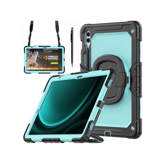 Case for Samsung Galaxy Tab S9 11 inch 2023 / S9 FE 10.9 Inch Protective Cover with Screen Protector Pen Holder Hand/Shoulder Strap Stylus Pen Stylus Pen