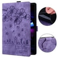 thumbnail image 1 of Case for Samsung Galaxy Tab S9 FE+ 12.4" 2023 SM-X610/SM-X616, Embossed Multiple Viewing Angles PU Leather Magnetic Stand Flip Folio Case Cover with Card Slots & Pencil Holder, Purple, 1 of 7
