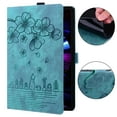 thumbnail image 1 of Case for Samsung Galaxy Tab S9 FE+ 12.4" 2023 SM-X610/SM-X616, Embossed Multiple Viewing Angles PU Leather Magnetic Stand Flip Folio Case Cover with Card Slots & Pencil Holder, Green, 1 of 7