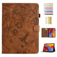 thumbnail image 1 of Case for Samsung Galaxy Tab S9/S8/S7, Classic PU Leather Folio Kickstand Magnetic Closure Slim Fit Cover with Auto Wake/Sleep Function Embossing - Brown, 1 of 6