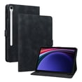 thumbnail image 1 of Case for Samsung Galaxy Tab S9/S8/S7, Flower Pattern PU Leather Multi-Angle Viewing Stand Shockproof Flip Case with Card Slot, Magnetic Clasp, Pencil Slot, for Galaxy Tab S9/S8/S7, Black, 1 of 11