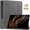 thumbnail image 1 of Case for Samsung Galaxy Tab S9 Ultra 2023 14.6", Folding Folio Ultra-Thin Smart PU Leather Tri-Fold Stand Stand Case Cover with Pen Holder for Samsung Galaxy Tab S9 Ultra 2023 14.6", Grey, 1 of 10